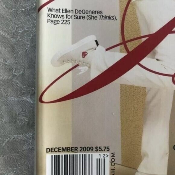 2009 O Magazine Ellen Degeneres & Oprah Winfrey Christmas Holiday December - Picture 5 of 10